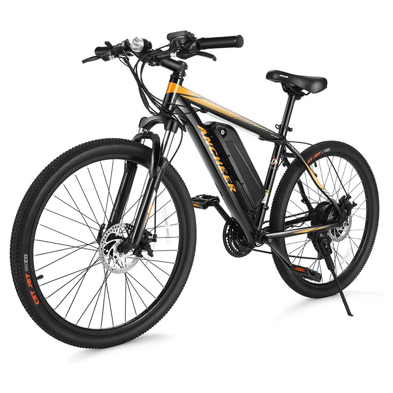 ANCHEER Electric Mountain Bike over a white background.
