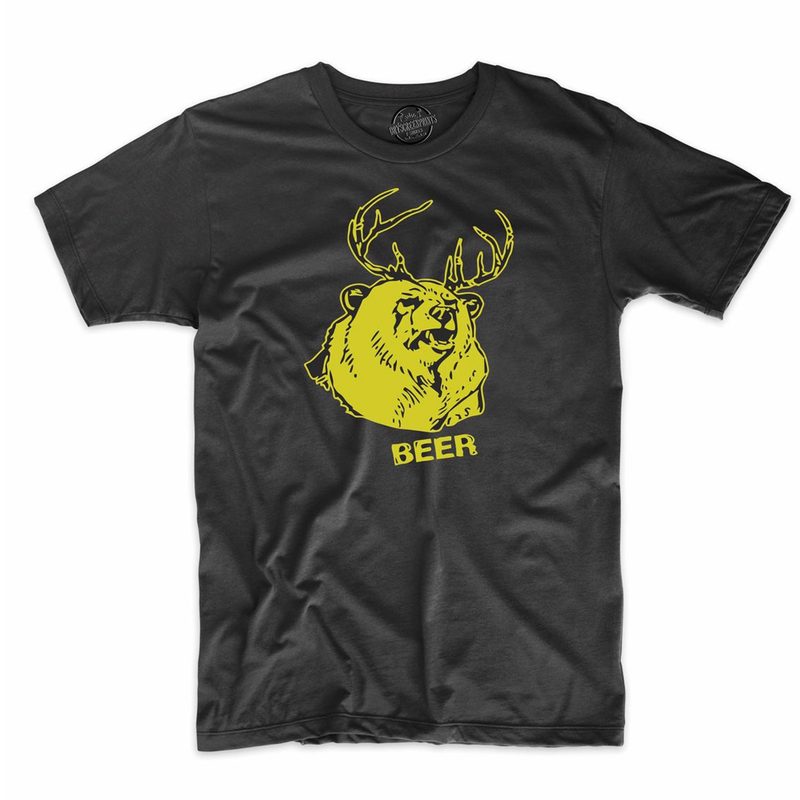 Black Beer Bear Deer Shirt.