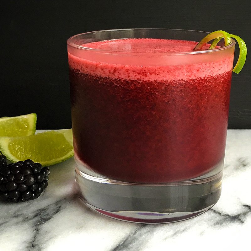 Blackberry whiskey sour