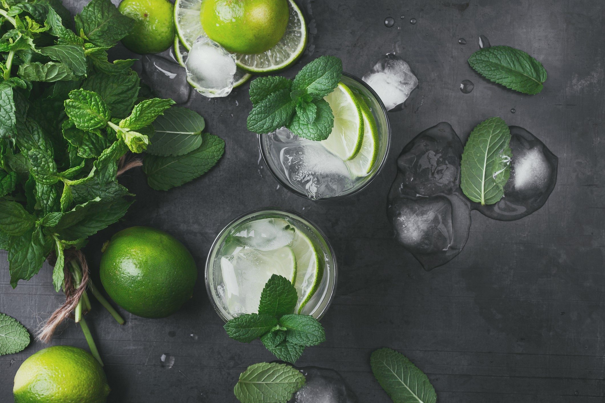 Making cocktails.