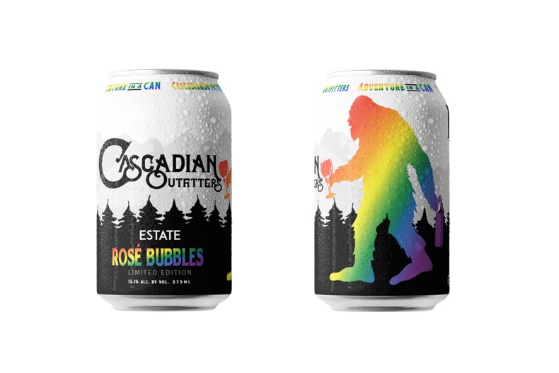 Cascadian Outfitters Rose Bubbles Can.