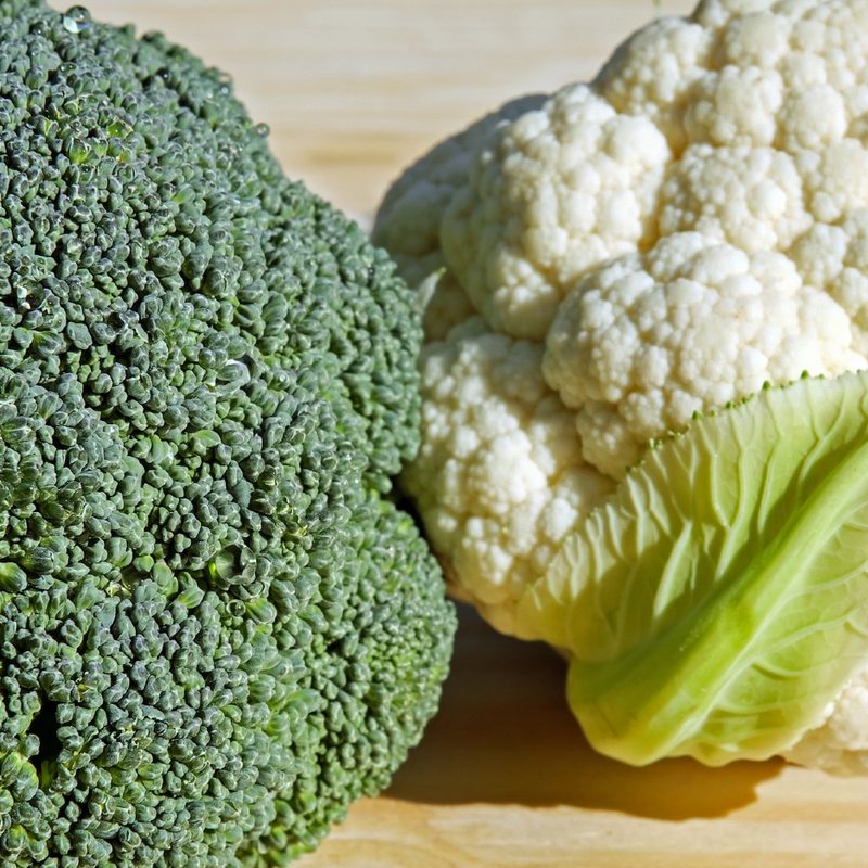 Broccoli and calliflower