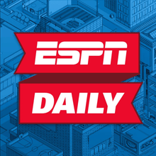 ESPN Daily podcast logo in white font on red banner.