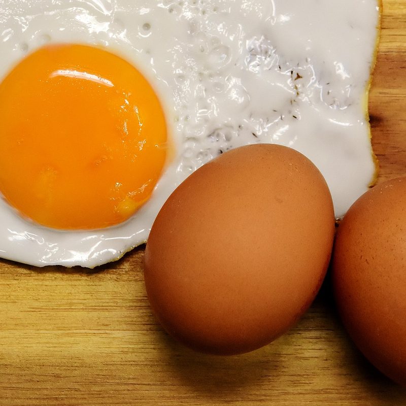 Fried egg cracked