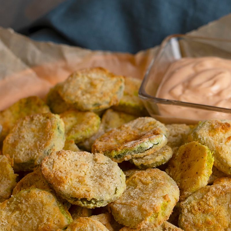 Fried pickles from air fryer