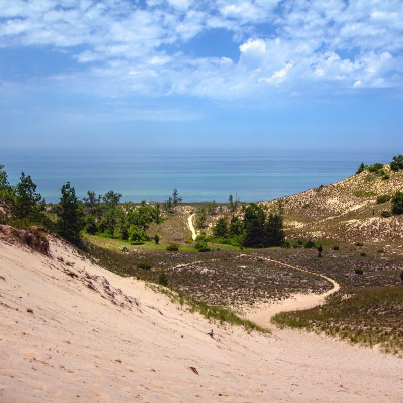 A view of Lake Michigan at the Indiana Dunes