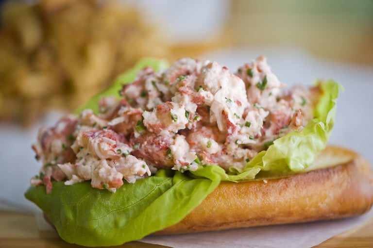 Homemade lobster roll