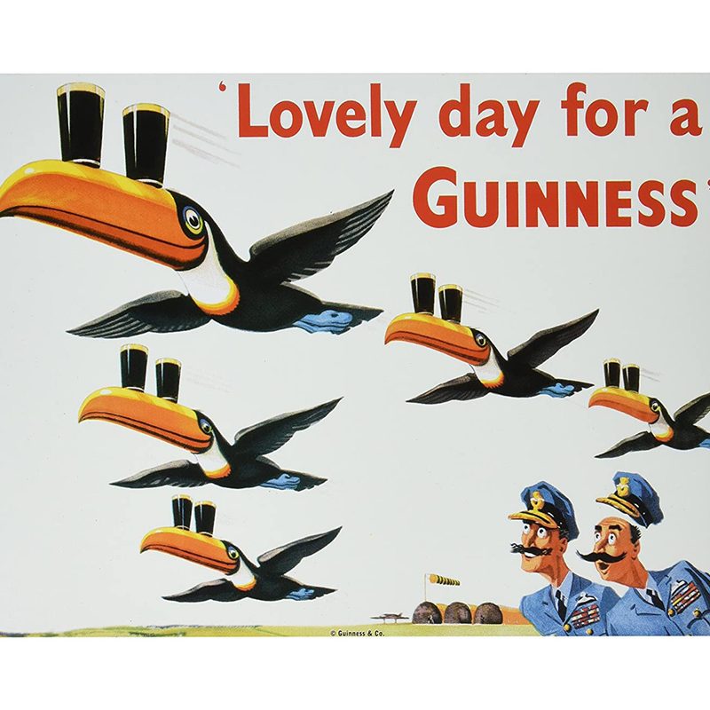 Lovely Day for a Guinness Metal Sign (Toucans).