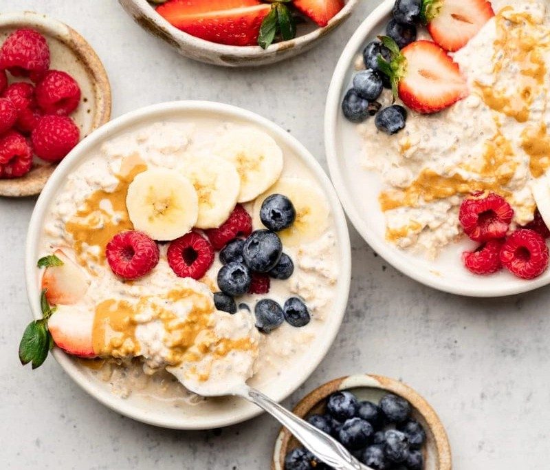Peanut butter overnight oats