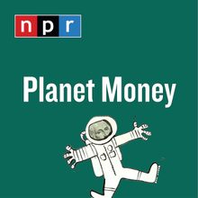 Planet Money podcast logo that features Einstein as an astronaut.