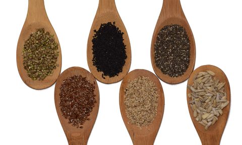 Chia seeds, flaxseeds, and others