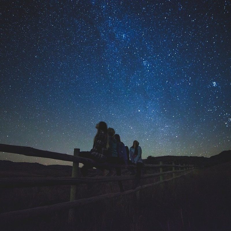 Stargazing from a fence