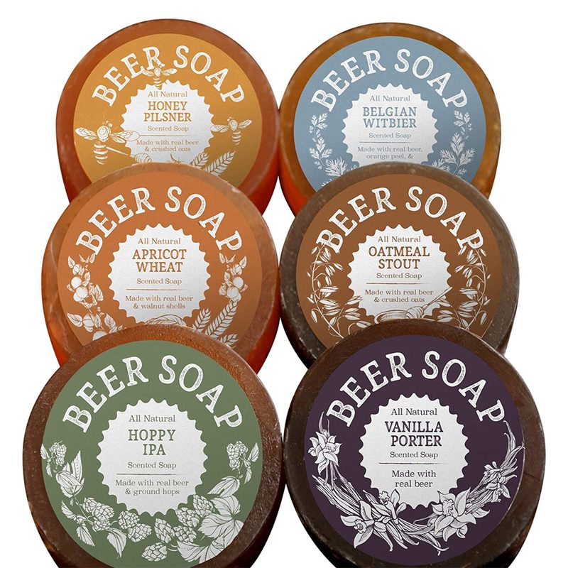 A bunch of Swag Brewery Beer Soap.