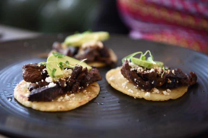 Tecate skirt steak tacos