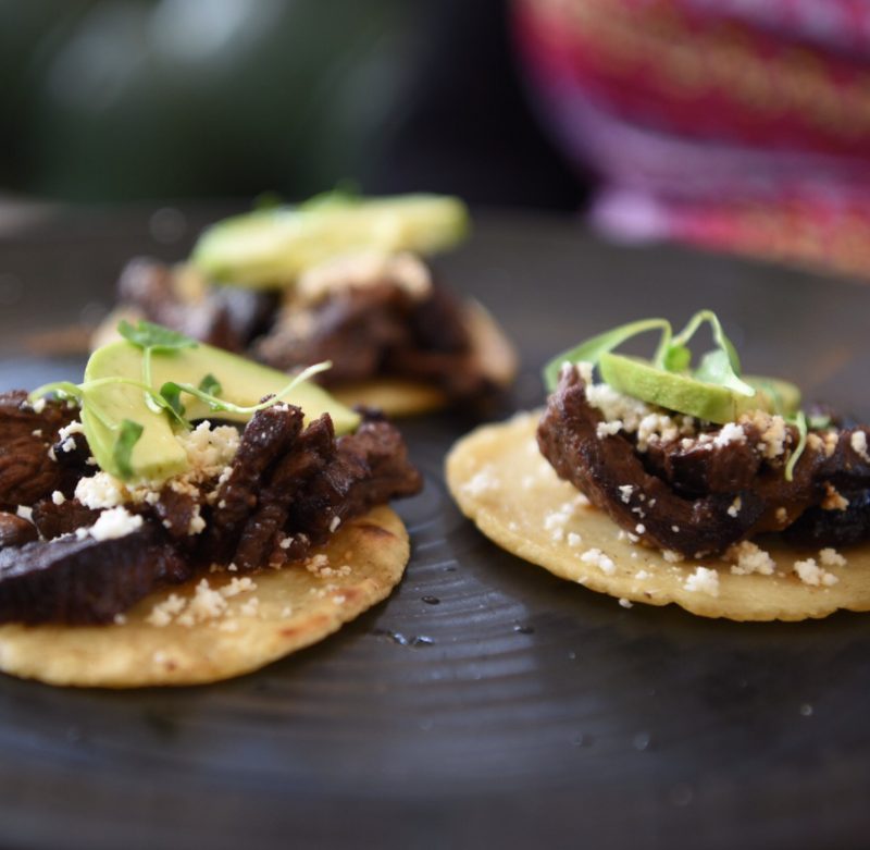 Tecate skirt steak tacos