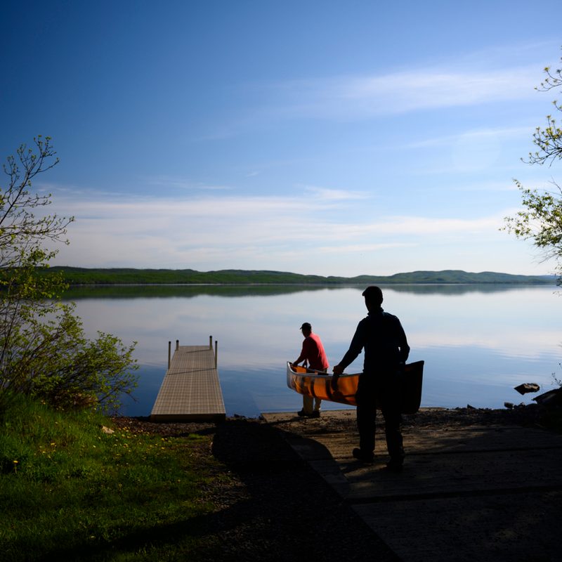 canoe and boundary Lake