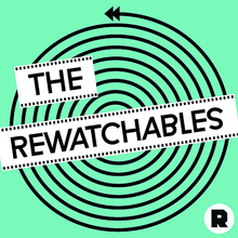 The Rewatchables' spiraling arrow logo podcast.