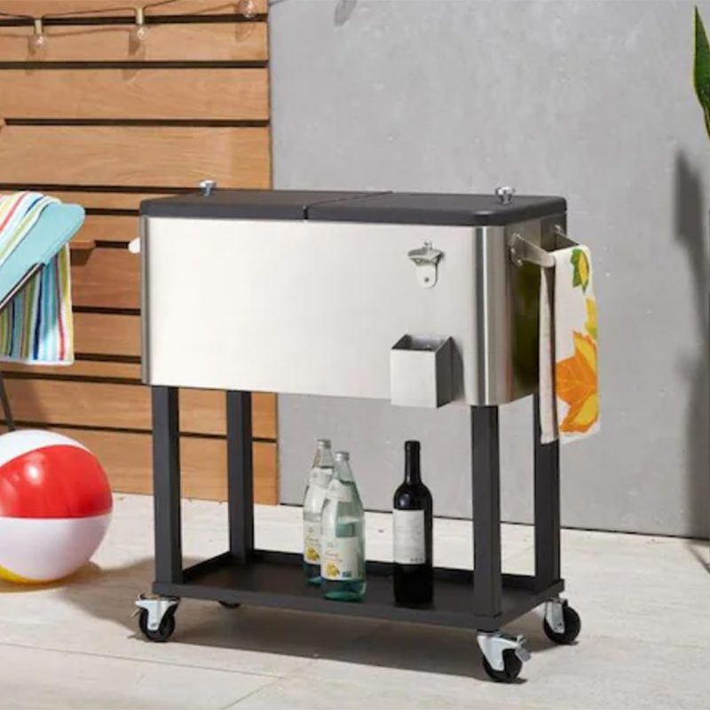 Trinity Stainless Steel Wheeled Cooler.