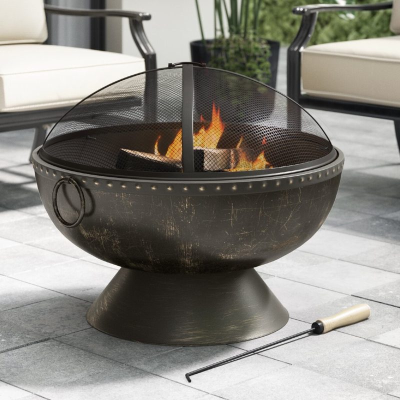 steel outdoor fire pit