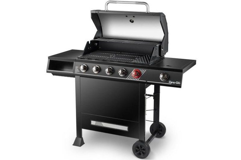 Dyna-Glo 5-Burner Propane Gas Grill in Matte Black with TriVantage Multifunctional Cooking System