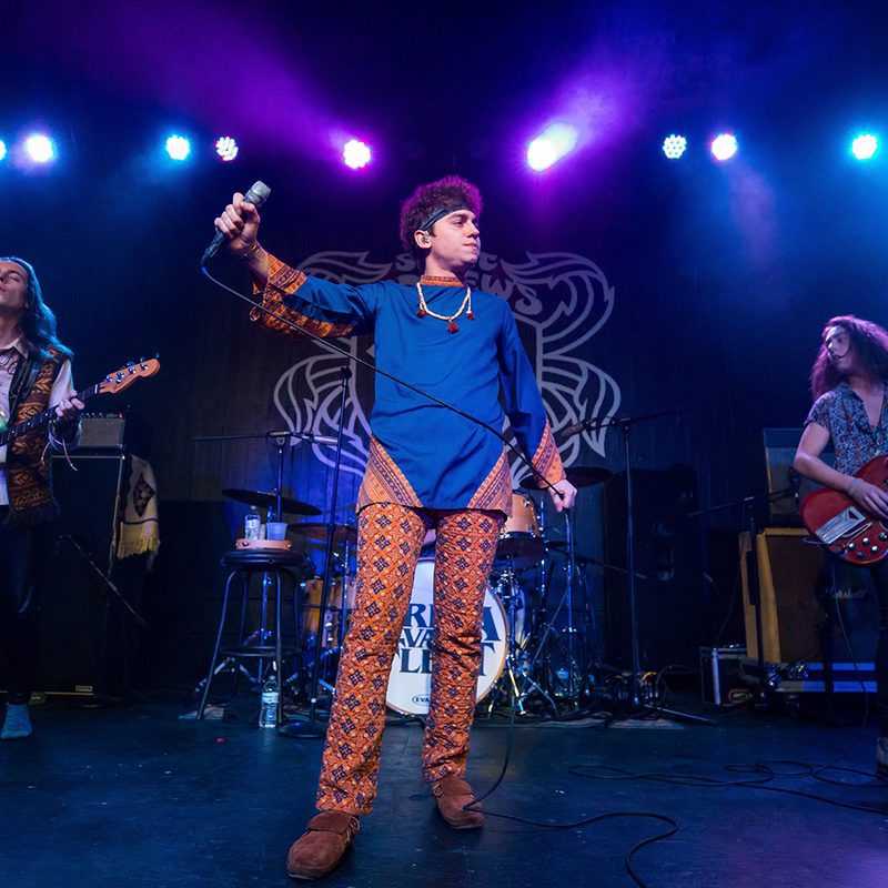 Sam Kiszka, Josh Kiszka and Jake Kiszka of Greta Van Fleet perform at St. Andrews Hall on December 29, 2017 in Detroit, Michigan.