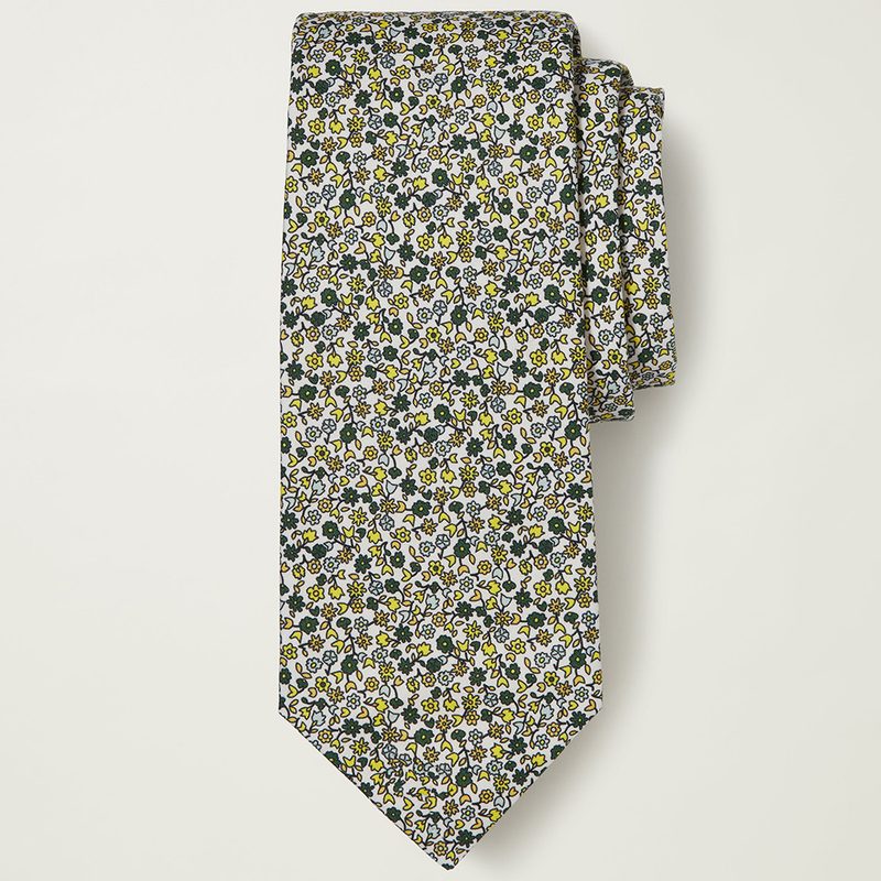 Bonobos silk necktie with green flowers