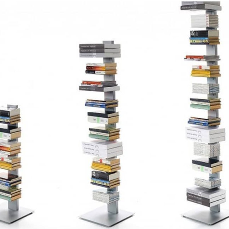 Three Sapiens Original Bookcases filled with books.