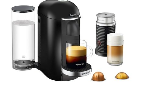 Breville Nespresso VertuoPlus Deluxe Bundle on white bg