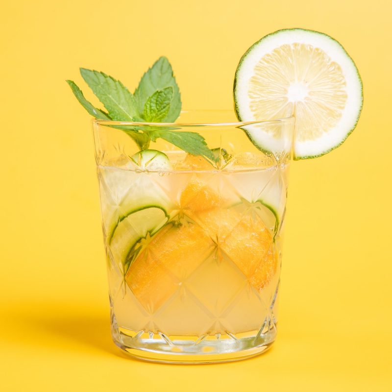 A glass of Cajun Lemonade.