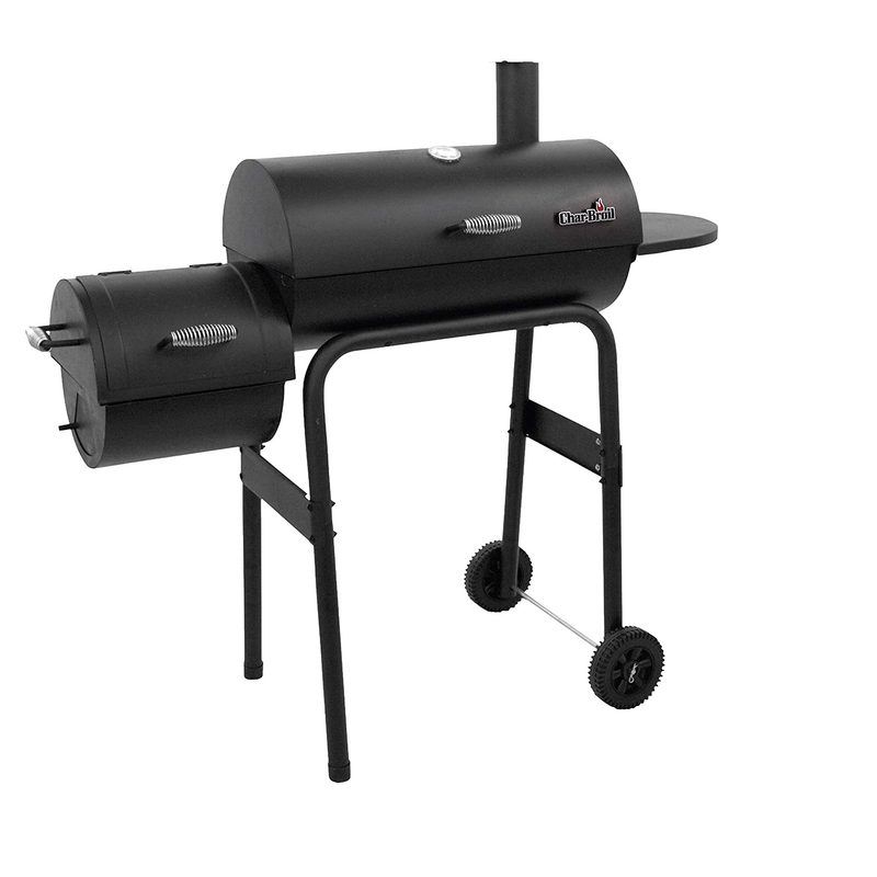 Char-Broil American Gourmet Offset Smoker on white bg