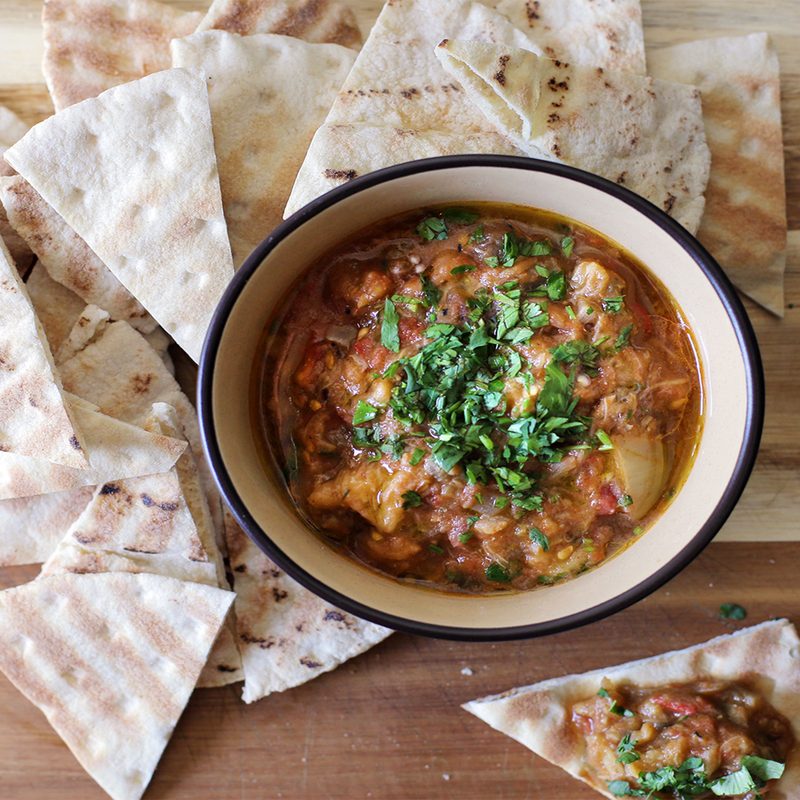 Charred eggplant dip