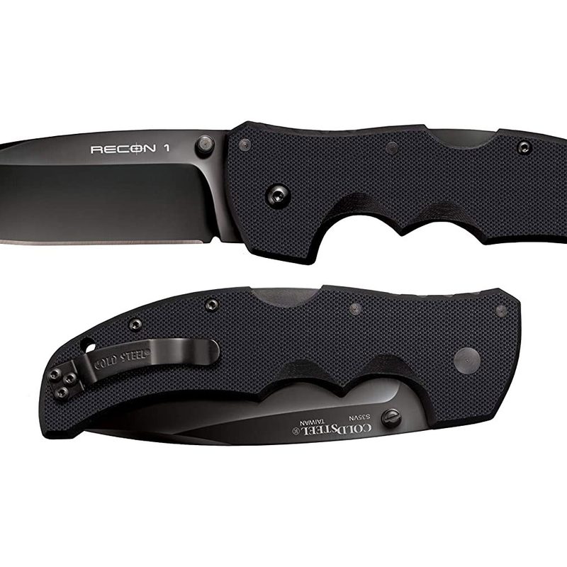 Cold Steel Recon 1 Series Tactical Folding Knife isolated on a white background.