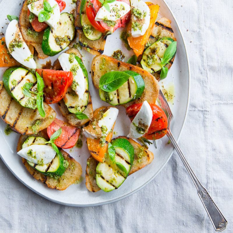 Grilled caprese salad