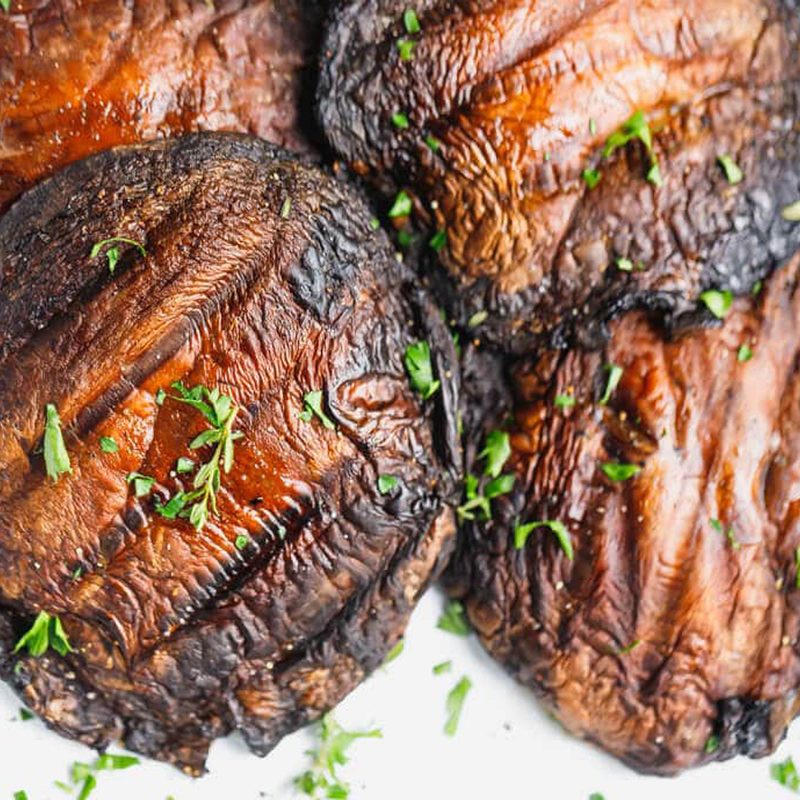 Grilled portobello mushrooms