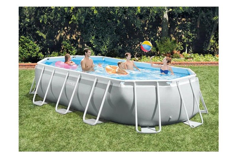 Intex oval above ground swimming pool