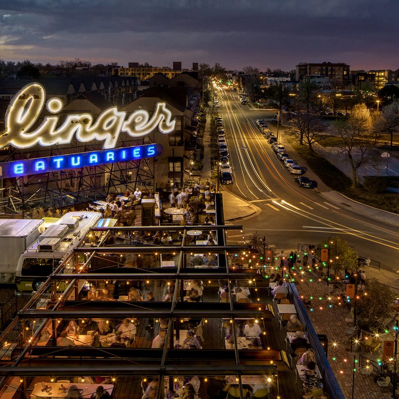 A bird's eye view of Linger.