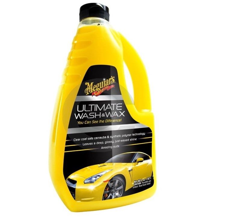 48-ounces of the two-in-one Meguiar’s Ultimate Wash & Wax that make your car sparkle as well as coat your vehicle for protection.
