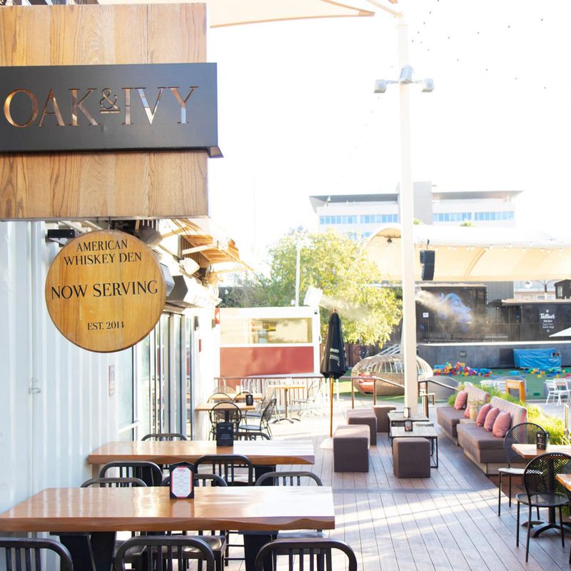 The dining area of Oak & Ivy