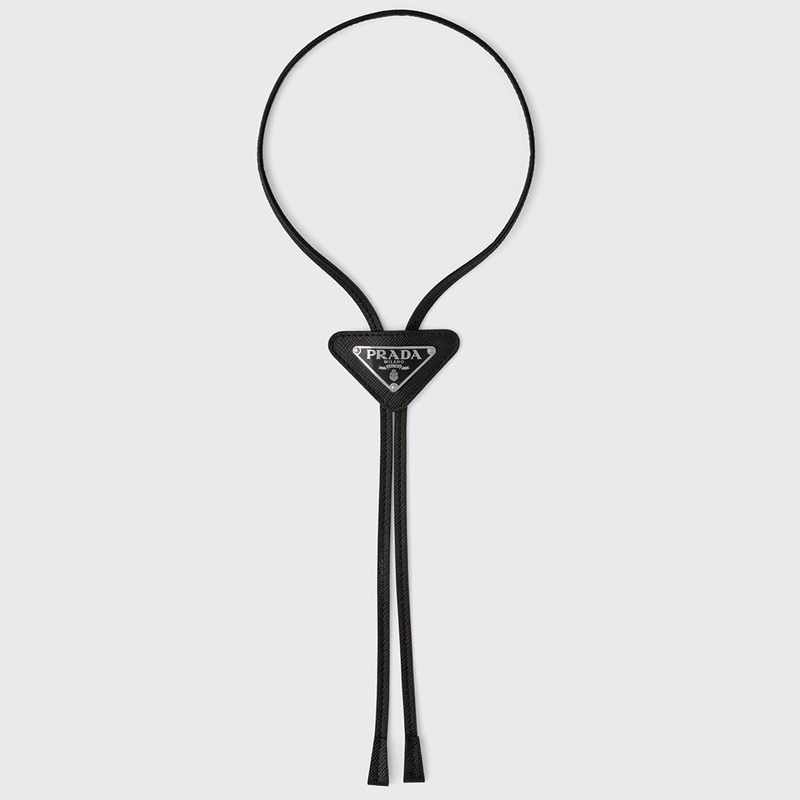 Prada men's saffiano bolo tie