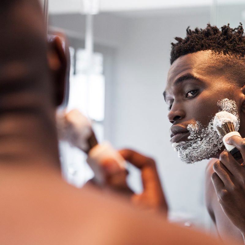 Man shaving