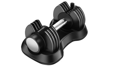 Skonyon 25lb Adjustable Dumbbell with weight plate on white bg