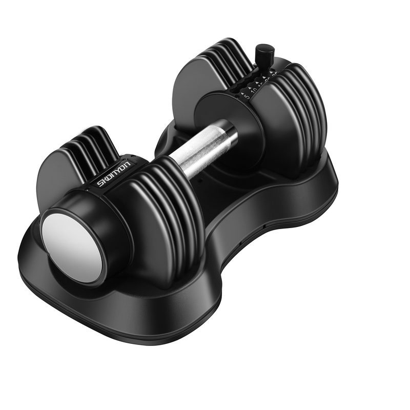 Skonyon 25lb Adjustable Dumbbell with weight plate on white bg