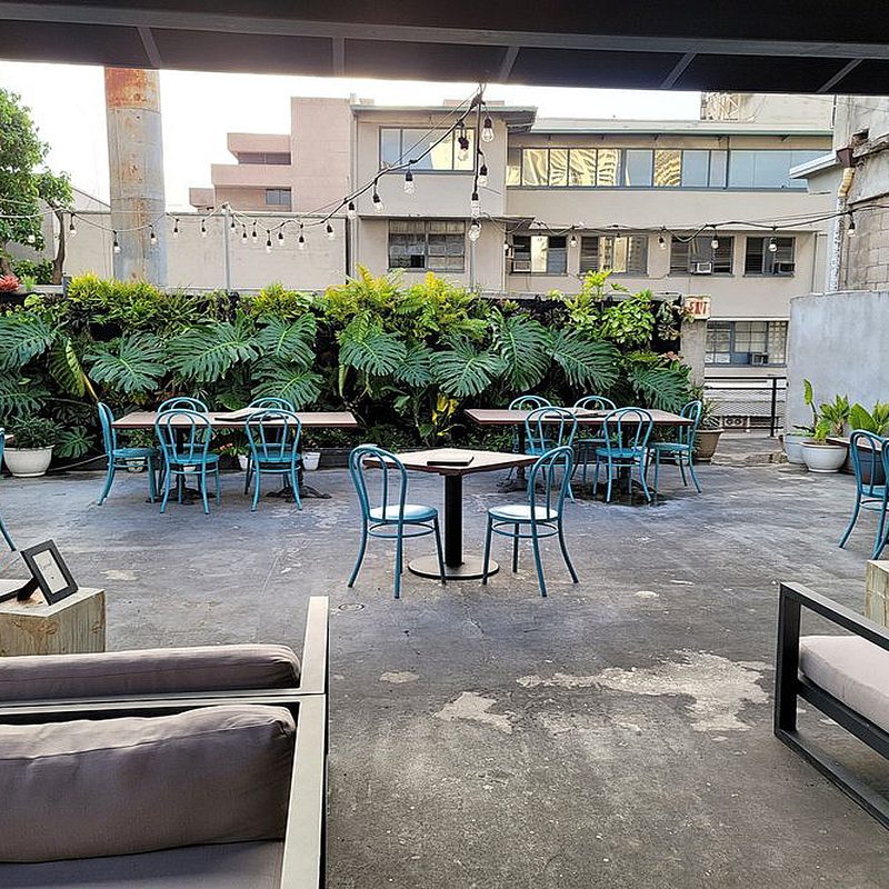 Outdoor seating and lounge area of Tsin Tsin.