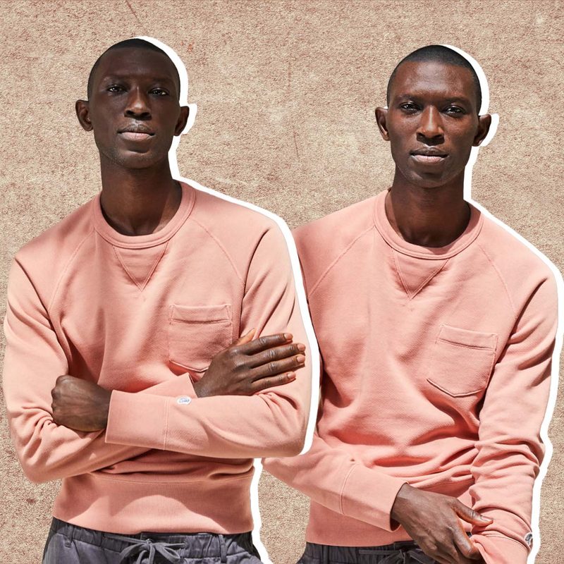 Man wear a Todd Snyder Sweatshirt.