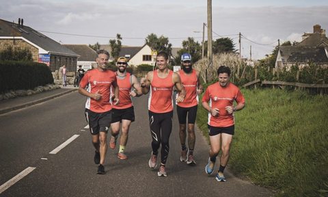 Will Goodge running with a group