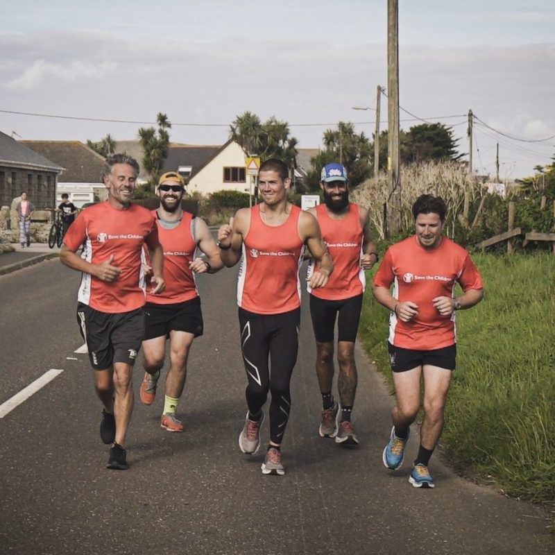 Will Goodge running with a group