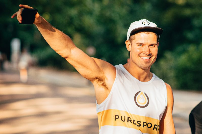 Will Goodge wearing PureSport tank