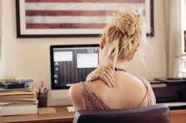best home office massage cushion woman sitting at desk needing r 266x266