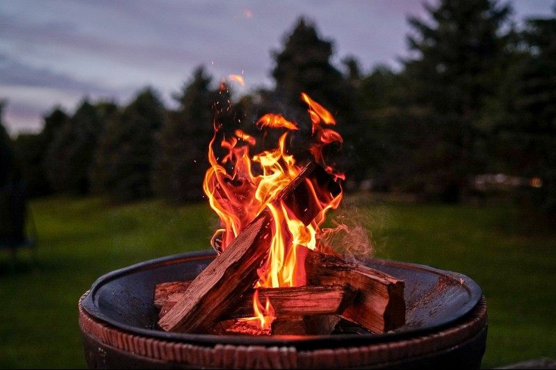 Wood-burning fire pit