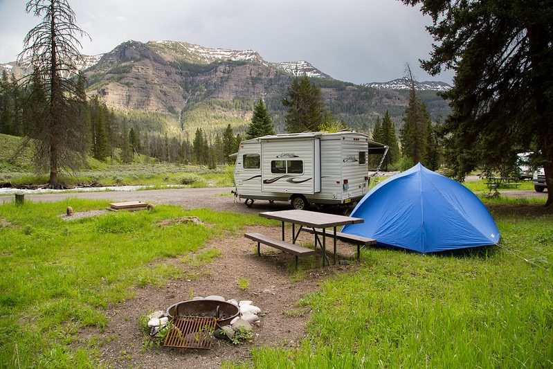 Campground at Yellowstone National Park